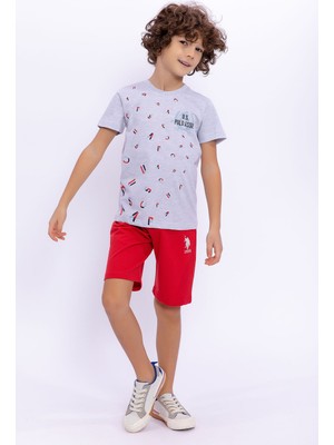 U.S. Polo Assn. Karmelanj Erkek Çocuk Bermuda Takım