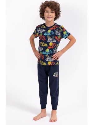 RolyPoly Enjoy Summer Lacivert Erkek Çocuk Pijama Takımı