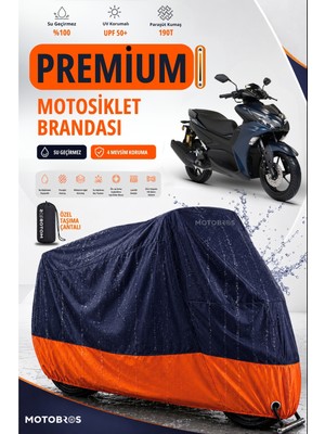 Motobros Motosiklet Brandası Rks Arome 125 Motor Brandası Motor Örtüsü Su Geçirmez Paraşüt Kumaş Uv Korumalı Premium