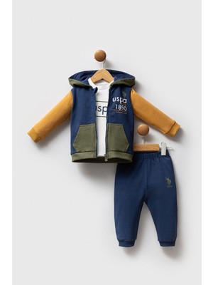 U.s. Polo Assn 3'lü Takım USB2574 Indigo Hardal