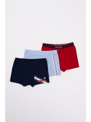 U.s. Polo Assn. Erkek Çocuk Mavi Boxer Nefes Alabilir Süprem Kumaş ile Günlük Rahat Kesim