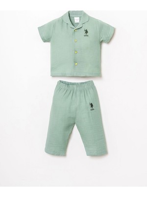 U.S. Polo Assn. U.s.polo Erkek Bebek Gömlek Pijama Takımı - Mint