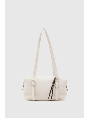 Shule Bags Gia Charmlı Oval Çanta Krem