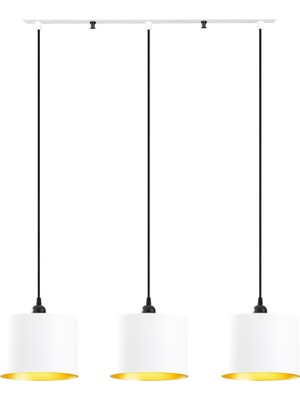 Rsylight Rys Retro Metal Rustik Dekoratif 3 Lü Masa Üstü Sıralı Sarkıt Avize Genişlik 60 cm