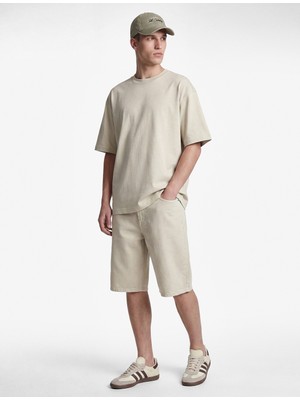 Koton Pamuklu Kısa Kollu Bisiklet Yaka Basic Oversize Tişört