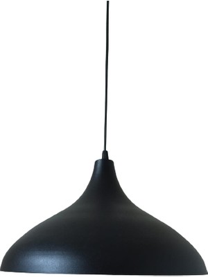 Rsylight Rys Retro Metal Dekoratif Rustik Kafe Mutfak Aydınlatma Siyah Içi Beyaz Sarkıt Avize Çap:35 cm