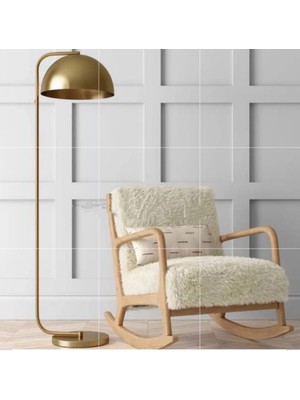 Rsylight Retro Metal Dekoratif Eskitme Kaplama Rustik Mafsallı Başlık Köşe Lambası Lambader Başlık Çap:35 cm