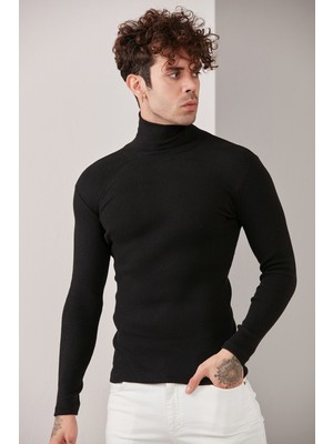 Catspy Erkek Lycra Boğazlı Triko Kazak