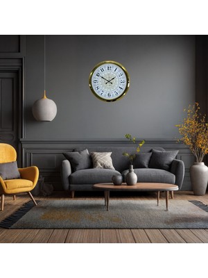 TKÇ Gold Royal Mandala 52 cm Metal Duvar Saati