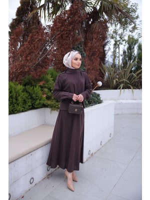 Bwest Keten Takım - Kahverengi