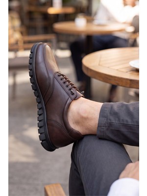 Liarca Brown Black – Elastik Bağcıklı Esnek Hafif Taban Günlük Comfort Erkek Casual Spor Ayakkabı
