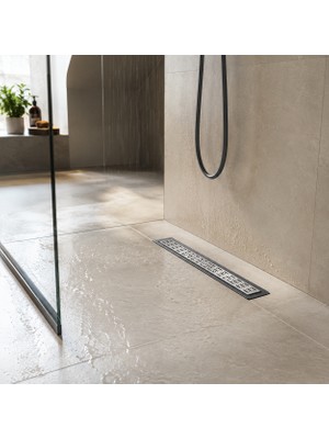 Esser 20 30 40 cm Duş Kanalı Yer Süzgeci, Lineer Banyo Duşakabin Gider Kanalı