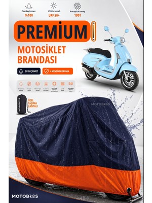 Motobros Motosiklet Brandası Rks Bitter Motor Brandası Motor Örtüsü Su Geçirmez Paraşüt Kumaş Uv Korumalı Premium