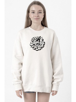 Tshirthane 100 Per Cent That Witch Beyaz Kadın 2ip Sweatshirt
