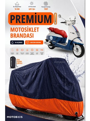Motobros Motosiklet Brandası Peugeot Django Motor Brandası Motor Örtüsü Su Geçirmez Paraşüt Kumaş Uv Korumalı Premium