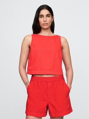 Gap Kadın Kırmızı UltraSoft Denim Atlet