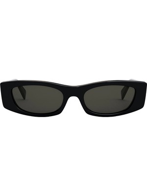 Celine CL40245U 01A Kadın Güneş Gözlüğü - Büyük Geometrik Form Siyah Kemik Çerçeveli Füme Camlı