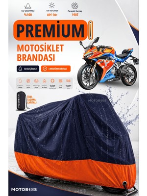Motobros Motosiklet Brandası Cf 250SR Motor Brandası Motor Örtüsü Su Geçirmez Paraşüt Kumaş Uv Korumalı Premium