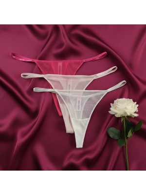 Bonbon Kadın 3 Lü Desenli String Set BB2148