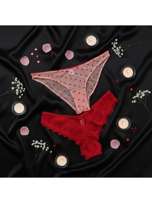 Bonbon Kadın 2 li Dantelli Slip Külot Set BB2158