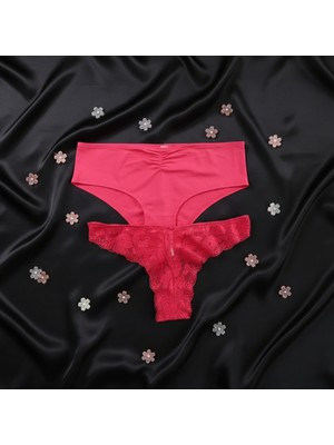 Bonbon Kadın 2 Li Dantelli Slip Hipster Külot Set BB2155