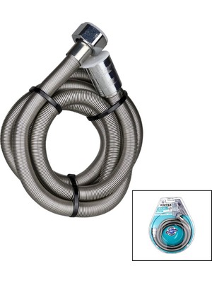 Vakumlu   Metal Yaylı  Duş Hortumu Vakumlu 150CM (4887)