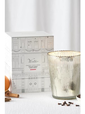 The White Company Winter Mercury Ribbed Büyük Kokulu Mum 700 G