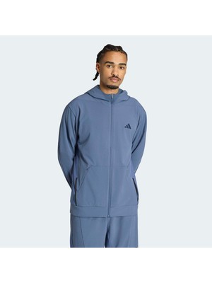 Adidas D4T Workout Erkek Mavi Ceket (KS6394)