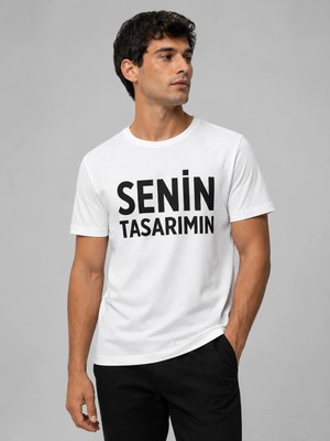 Sawk Kişiye Özel Baskılı 30/1 Kısa Kol T-Shirt Kendin Tasarla Yazılı Fotoğraflı Tasarımlı