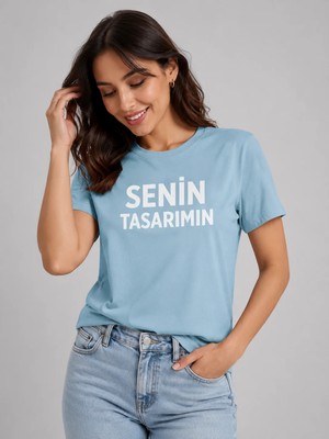 Sawk Kişiye Özel Baskılı 30/1 Kısa Kol T-Shirt Kendin Tasarla Yazılı Fotoğraflı Tasarımlı