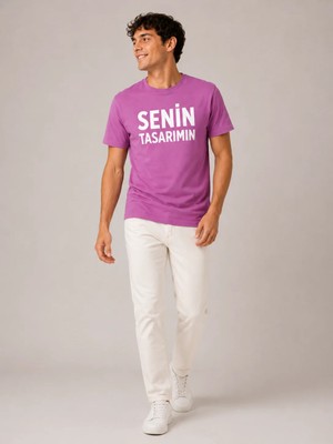 Sawk Kişiye Özel Baskılı 30/1 Kısa Kol T-Shirt Kendin Tasarla Yazılı Fotoğraflı Tasarımlı