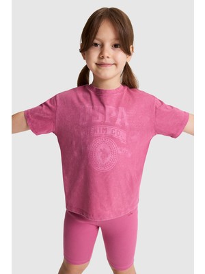 U.s. Polo Assn. Kız Çocuk Fuşya Tişört 50325688-VR023