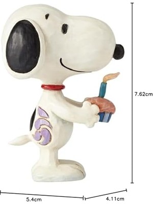 Yake Store Peanuts By Jim Shore Snoopy Doğum Günü Figürü, 7,6 Cm, Çok Renkli