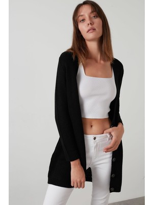 Lela % 100 Soft Akrilik Triko Örme Uzun Hırka Kadın HIRKA 4615044