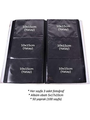 Yake Store RS307 Fotoğraf Albümü 10X15CM 300 Fotoğraf Kapasiteli Çiçekler Desenli Lüks Albüm