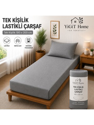 Trend Yiğit Home Pamuklu (Ranforce) Lastikli Çarşaf Tek Kişilik (100 x 200) - Yastık Kılıflı Canlı Renkli Seçenekler