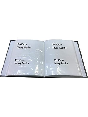 Yake Store Fotoğraf Albümü 10X15CM 200 Lük Renkli Love Desenli Anı Albümü