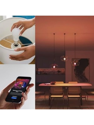 Yake Store Hue Essential 8W E27 806 Lumen Renkli Akıllı Ampul A60 (2'li Ekopaket)