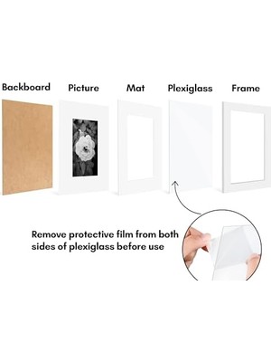15,2 x 20,3 cm Büyük Beyaz Resim Çerçevesi Seti – 7,6 x 12,7 cm Paspartulu Resim Çerçevesi Veya 15,2 x 20,3 cm Paspartusuz – Resim Çerçevesi Kolaj Duvar Dekorasyonu