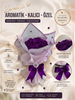 Çiçek Dükkanım Prenses Model Mor Gül Buketi