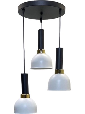 Rsylight Dylight Siera Retro Metal Dekoratif 3 Lü Modern Rustik Sarkıt Avize Çap :30 cm