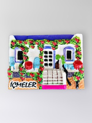 Mundy Içmeler Polyester Kabartmalı Magnet 7X5CM Dekoratif Hediyelik Buzdolabı Süsü (KOD:1399)