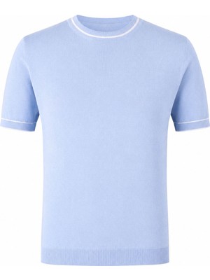 Trender 16024 O Yaka Açık Mavi Erkek T-Shirt 26YGT3000010