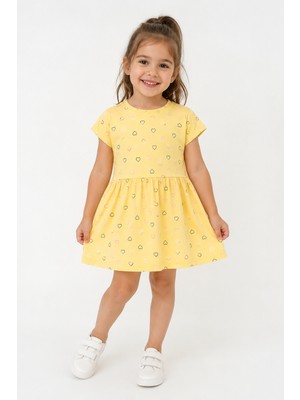 Baby Hola 5-8 Yaş Kız Çocuk %100 Pamuk Yazlık Penye Elbise 09362