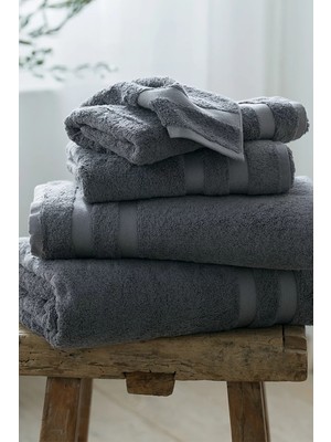 The White Company Classic Double Border %100 Pamuk Banyo Havlusu