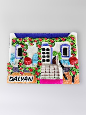 Mundy Dalyan Polyester Kabartmalı Magnet 7X5CM Dekoratif Hediyelik Buzdolabı Süsü (KOD:1401)