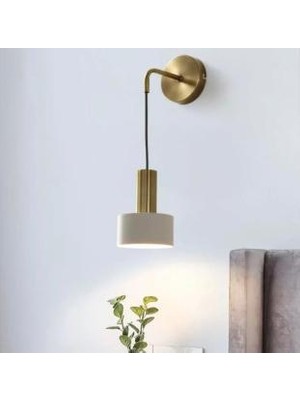 Rsylight Dylight Metal Retro Rustik Beyaz Dekoratif Duvar Aplik