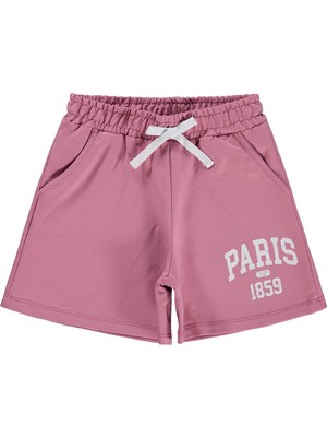 Civil Girls Paris Baskılı 2-5 Yaş Şort - Pembe