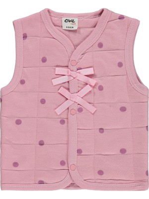 Civil Baby Puan Emp Fiyonklu 6-18 Ay Yelek - Pembe