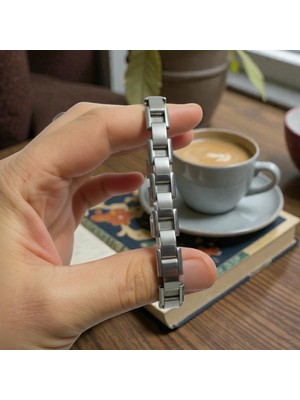 Lorivelle Vıp Italyan Charm Paslanmaz Çelik Gümüş Renk Unisex Modüler Bileklik